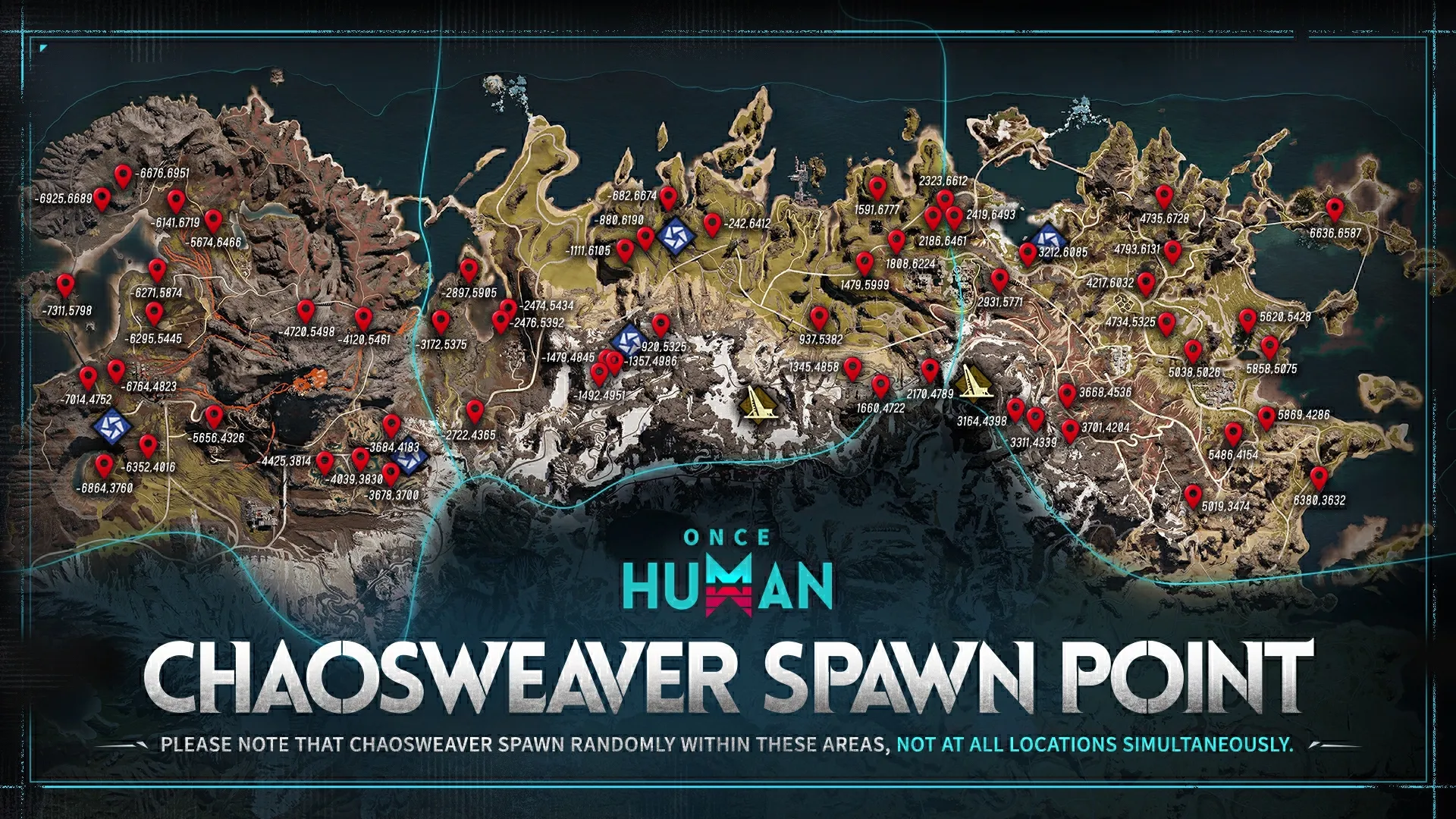 The Way of Winter Chaosweaver spawn-point map